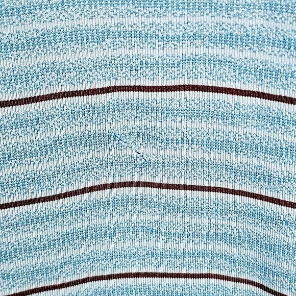 Zella Womens Blue‎ Striped Racerback Tank Top Ruched Sides S ~TT82.6 - Picture 5 of 5